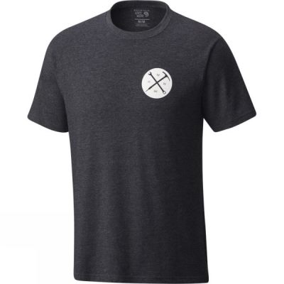Tee Mountain Hardwear Mountain Mechanic Crest Manga Corta Hombre Negras - Chile AHK472036